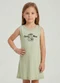 Select - Vestido Infantil com Estampa Localizada Preto - variação: Verde