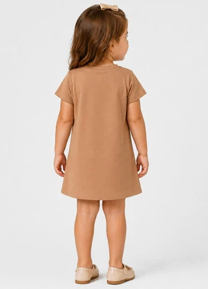 Select - Vestido Infantil com Estampa Marrom - SELECT