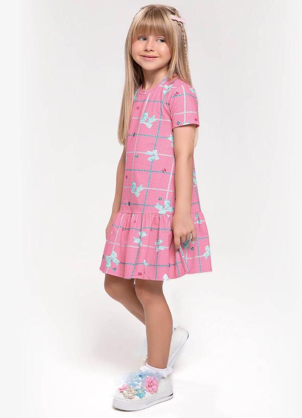 Trick Nick - Vestido Infantil com Estampa Rosa 4
