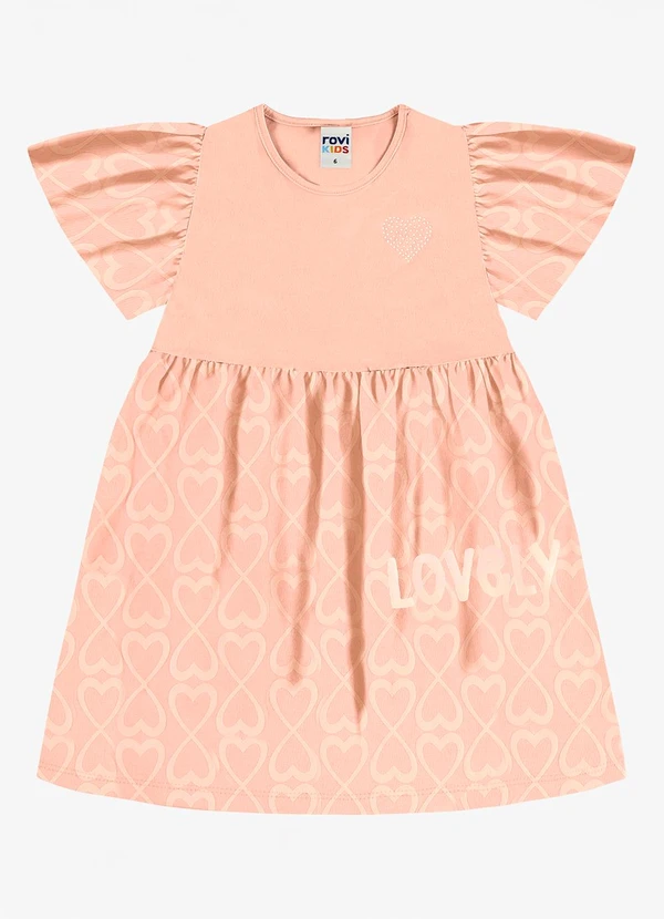 Rovi Kids - Vestido Infantil com Estampa Rosa