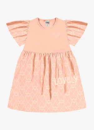 Rovi Kids - Vestido Infantil com Estampa Rosa - ROVI KIDS