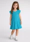 Select - Vestido Infantil com Franzido na Manga Verde - variação: Azul