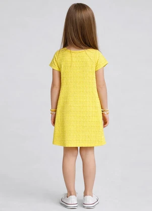 Select - Vestido Infantil com Franzido na Manga Verde - SELECT