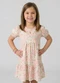 Select - Vestido Infantil com Franzido na Saia Rosa - variação: Rosa