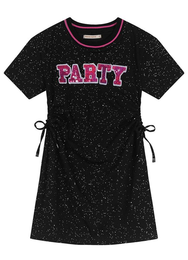 Trick Nick - Vestido Infantil com Glitter Preto 3