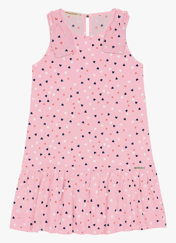 Trick Nick - Vestido Infantil com Laço Rosa