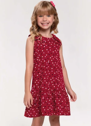 Trick Nick - Vestido Infantil com Laço Vermelho - TRICK NICK