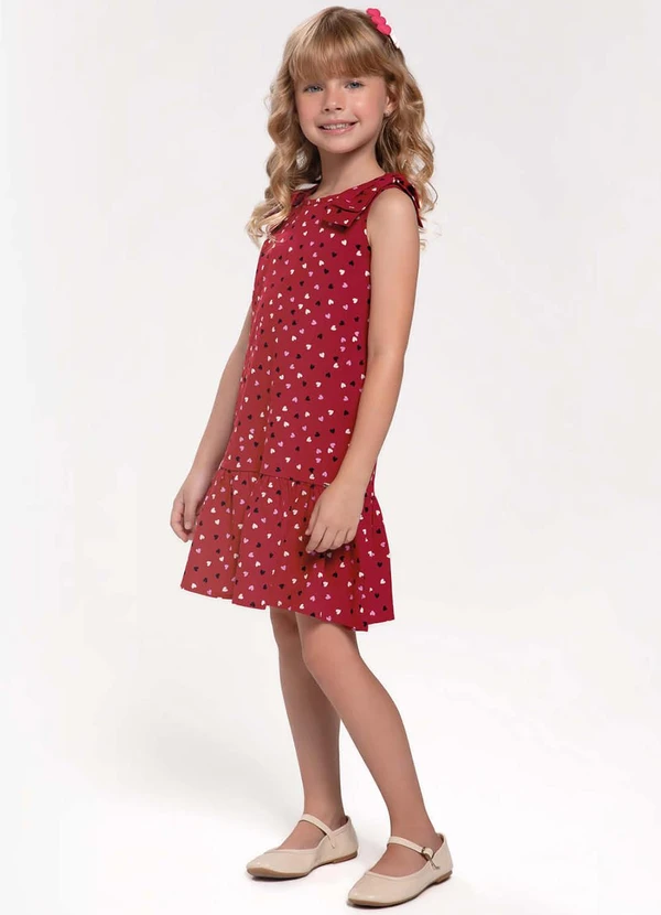 Trick Nick - Vestido Infantil com Laço Vermelho 3