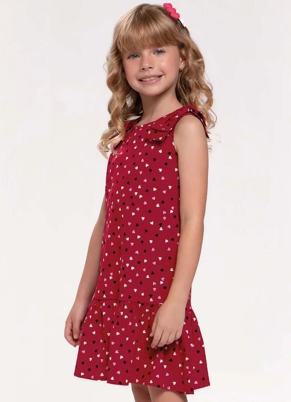 Trick Nick - Vestido Infantil com Laço Vermelho 4