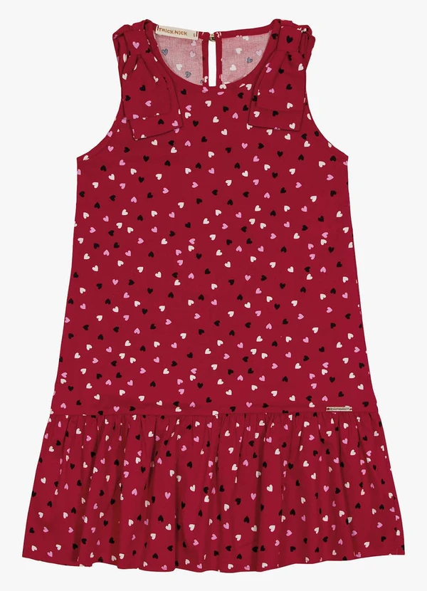 Trick Nick - Vestido Infantil com Laço Vermelho 5