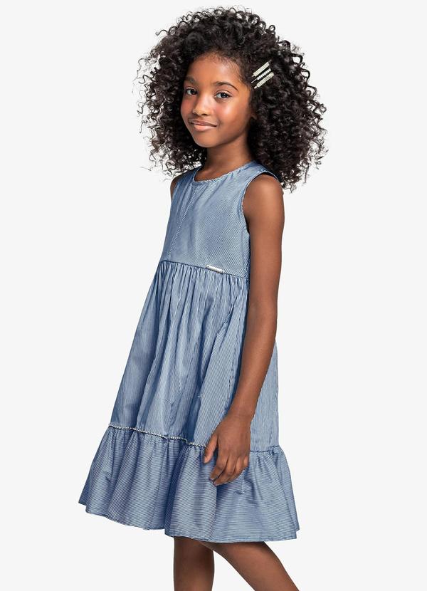 Trick Nick - Vestido Infantil com Listras Azul 4
