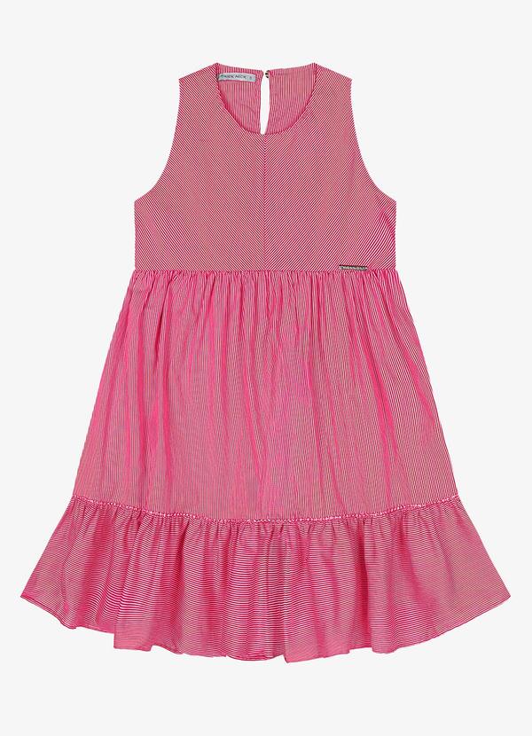 Trick Nick - Vestido Infantil com Listras Rosa