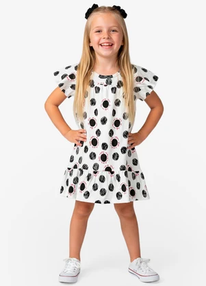 Select - Vestido Infantil com Manga Godê Preto - SELECT