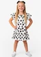 Select - Vestido Infantil com Manga Godê Azul - variação: Preto
