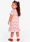Select - Vestido Infantil com Manga Godê Azul - variação: Rosa