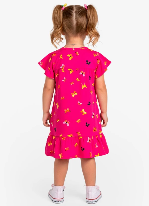 Select - Vestido Infantil com Manga Godê Rosa 2