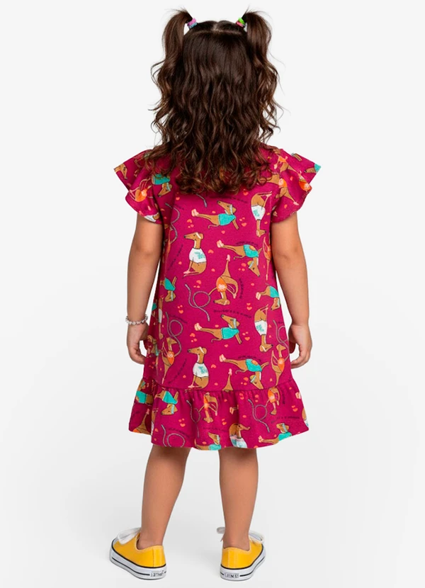 Select - Vestido Infantil com Manga Godê Rosa 2