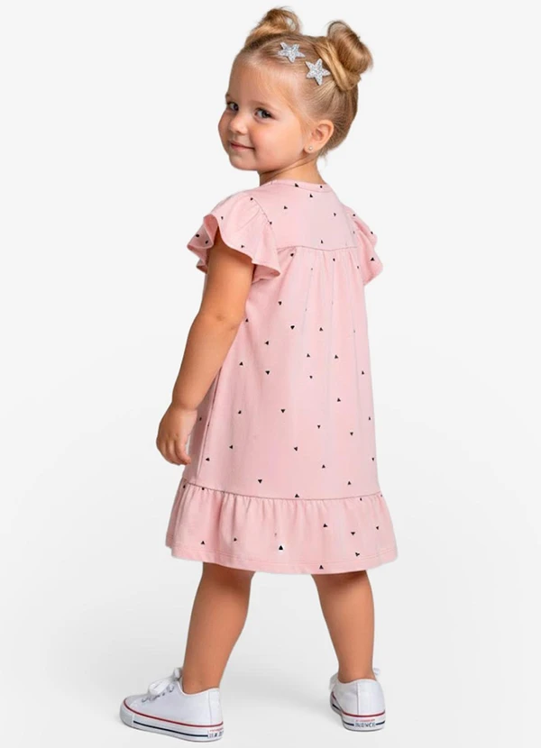 Select - Vestido Infantil com Manga Godê Rosa 2