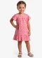 Select - Vestido Infantil com Manga Godê Azul - variação: Rosa