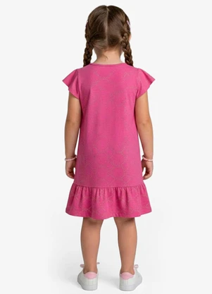 Select - Vestido Infantil com Manga Godê Rosa - SELECT