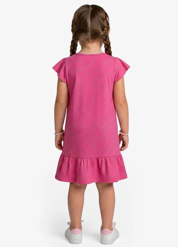 Select - Vestido Infantil com Manga Godê Rosa 2