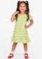 Select - Vestido Infantil com Manga Godê Azul - variação: Verde