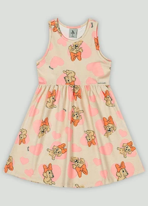 Vestido Infantil com Plaquinha Quimby Rosa - QUIMBY
