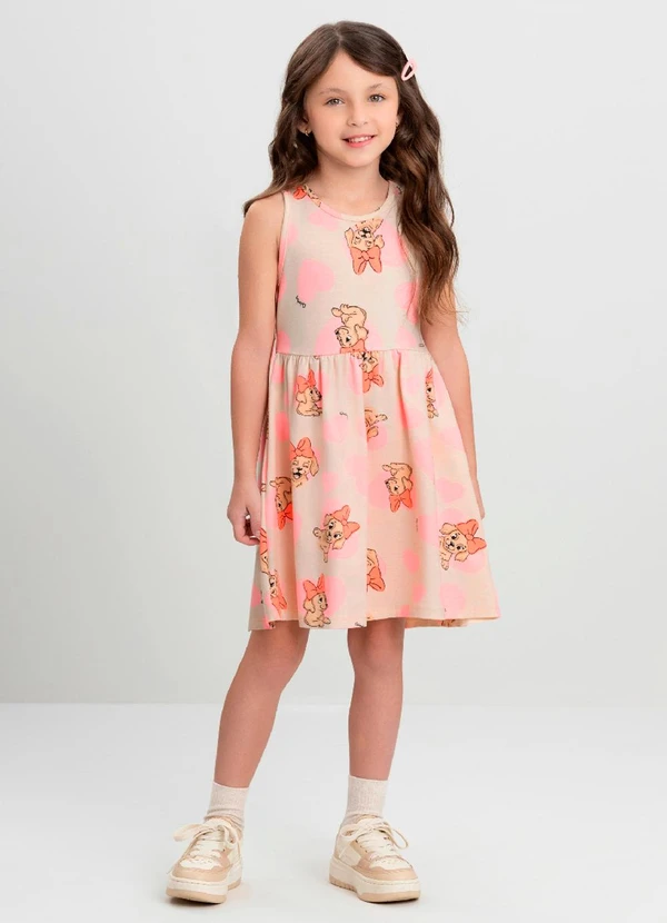 Quimby - Vestido Infantil com Plaquinha Quimby Rosa