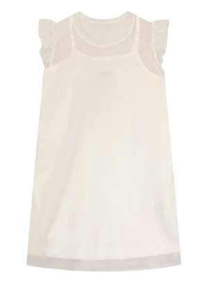 Select - Vestido Infantil com Sobreposição Bege - SELECT