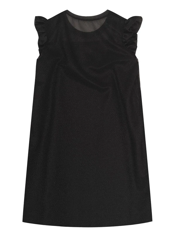 Select - Vestido Infantil com Sobreposição Preto 2
