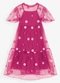 Trick Nick - Vestido Infantil com Sobreposição Branco - variação: Rosa