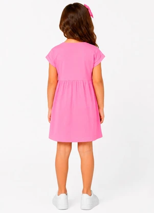 Select - Vestido Infantil com Termocolante Rosa - SELECT