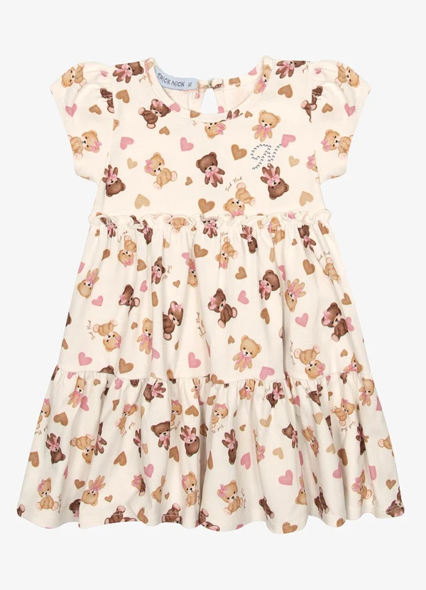 Trick Nick - Vestido Infantil Cotton Bege 1