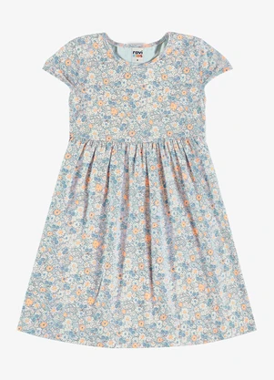 Rovi Kids - Vestido Infantil Cotton Estampa Floral Azul - ROVI KIDS