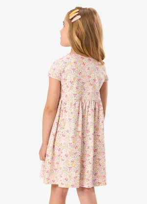 Rovi Kids - Vestido Infantil Cotton Estampa Floral Rosa - ROVI KIDS