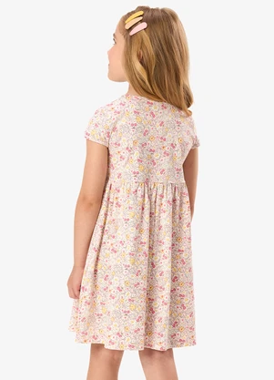 Rovi Kids - Vestido Infantil Cotton Estampa Floral Rosa - ROVI KIDS