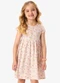 Rovi Kids - Vestido Infantil Cotton Estampa Floral Azul - variação: Rosa