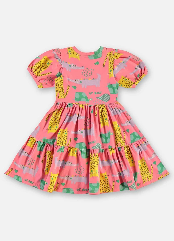 Up Baby - Vestido Infantil Cotton Estampado Rosa 3