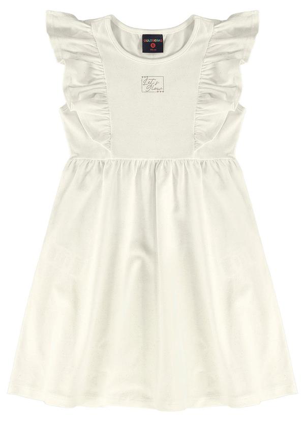 Guloseima - Vestido Infantil Cotton Glitter Branco