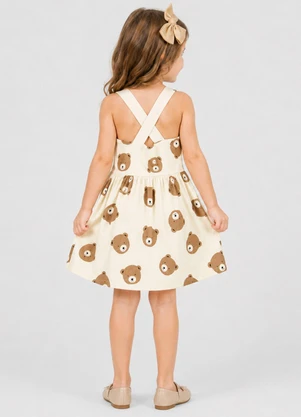 Trick Nick - Vestido Infantil Cotton Leve Estampado Marrom - TRICK NICK
