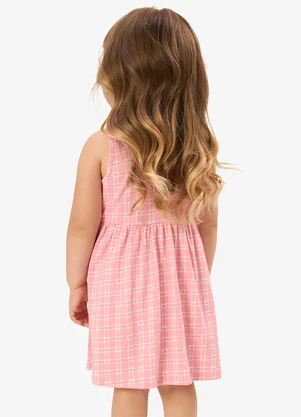 Rovi Kids - Vestido Infantil Cotton Leve Estampado Rosa - ROVI KIDS