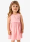 Rovi Kids - Vestido Infantil Cotton Leve Estampado Bege - variação: Rosa