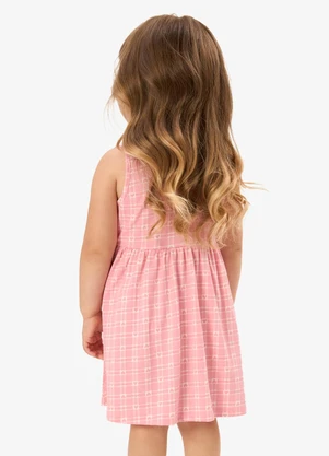 Rovi Kids - Vestido Infantil Cotton Leve Estampado Rosa - ROVI KIDS