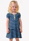 Trick Nick - Vestido Infantil Cotton Listrado Bege - variação: Azul