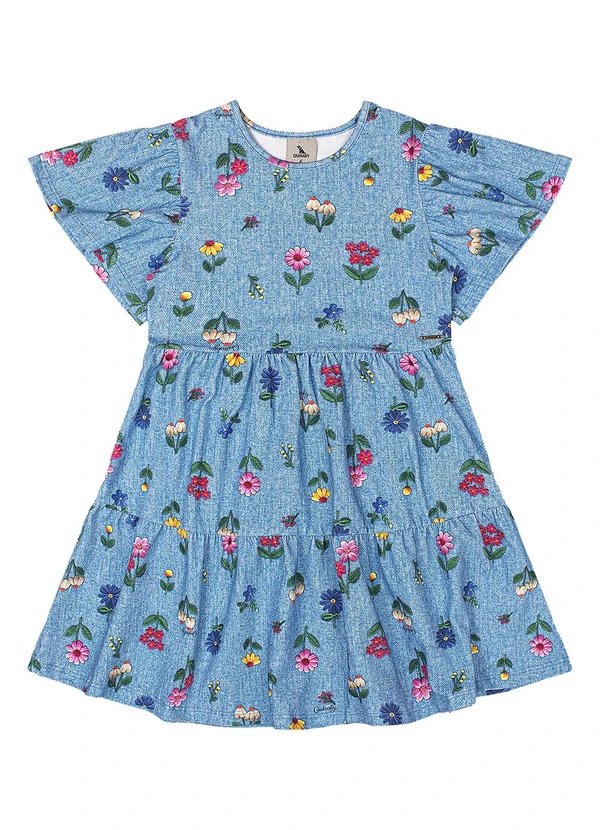 Quimby - Vestido Infantil Cotton Azul 2