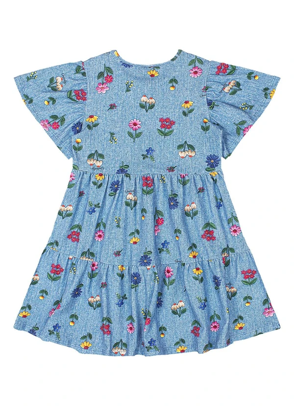 Quimby - Vestido Infantil Cotton Azul 3