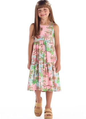Quimby - Vestido Infantil Cotton Azul - QUIMBY