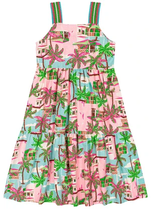 Quimby - Vestido Infantil Cotton Azul - QUIMBY
