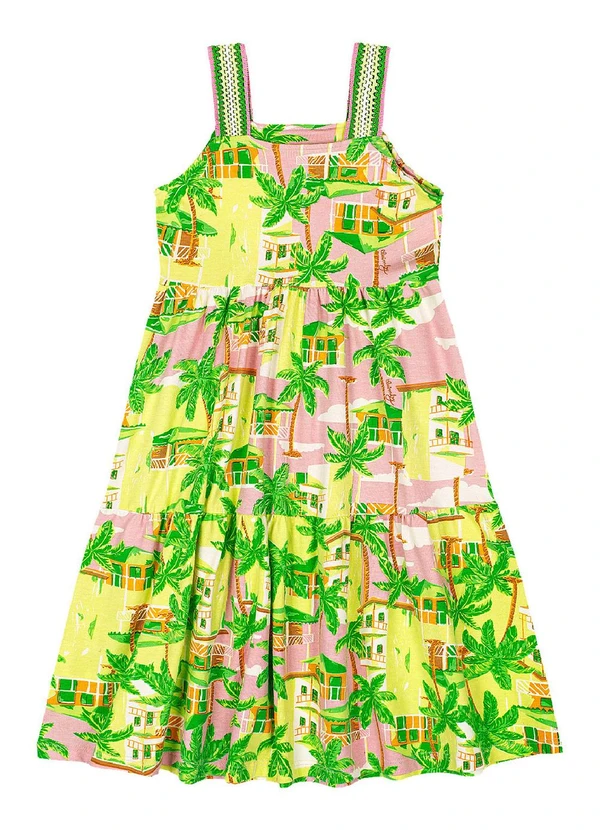 Quimby - Vestido Infantil Cotton Verde 3