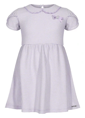 Alakazoo - Vestido Infantil Curto com Bordado e Laço Rosa - ALAKAZOO